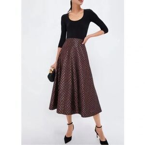 NWT Pomander Place Tuckernuck Women's Metallic Ikat Sierra Skirt Small